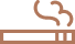Icône d'une cigarette allumée fumante. Symbole du tabagisme ou d'une zone fumeurs.