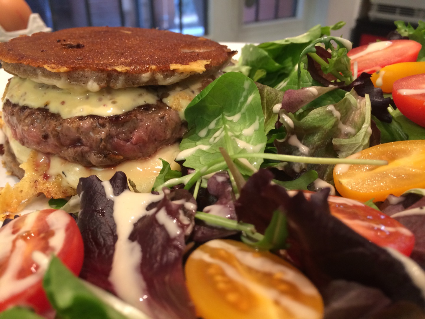 Burger en galette fait minute